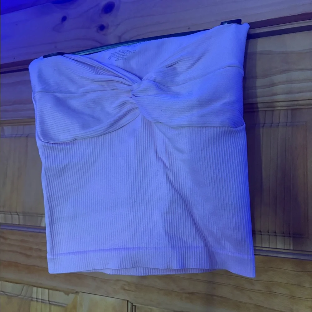 Pink Ribbed Tube Top - Picture 2 of 4